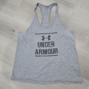 Under Armour Women's Heathered Gray Tank Top Size L